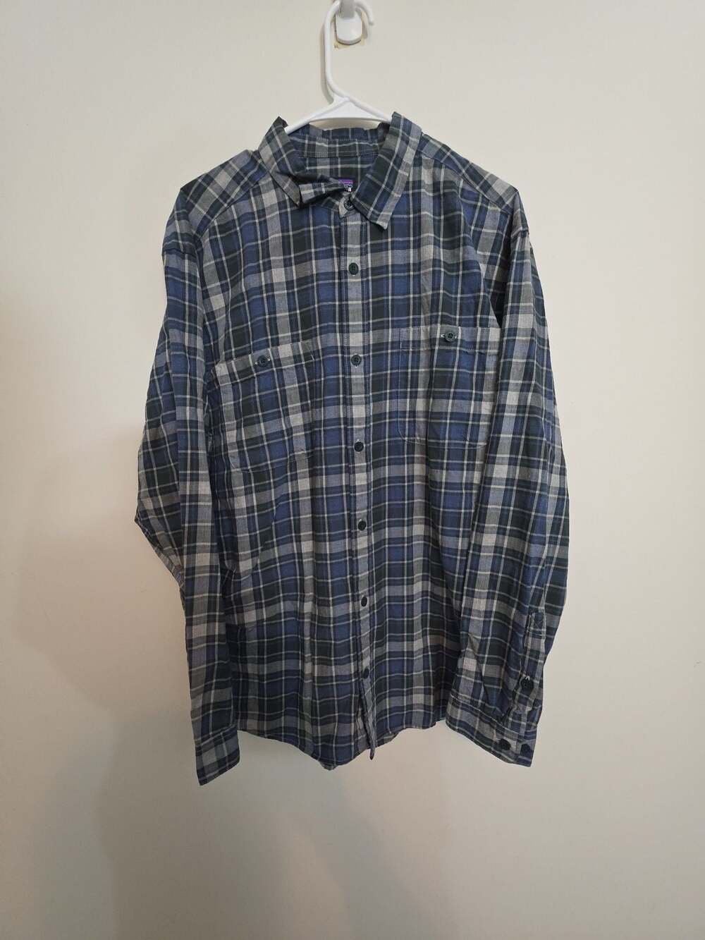 Patagonia Men's Organic Cotton Long Sleeve Plaid Flannel Shirt, XL